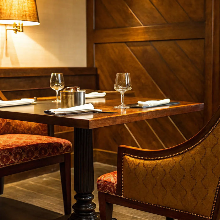 Stylish restaurant chair for comfortable dining.