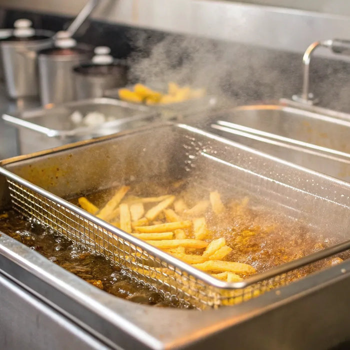 Commercial gas deep fryer.