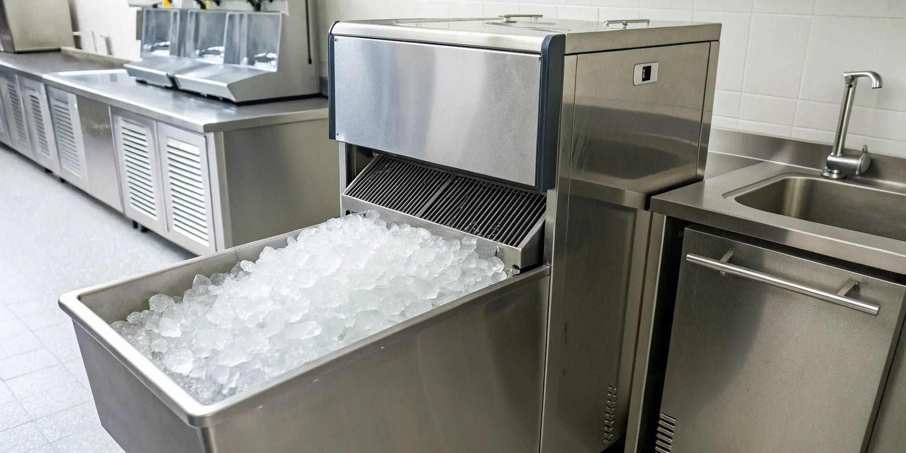 Commercial ice machine for sale.