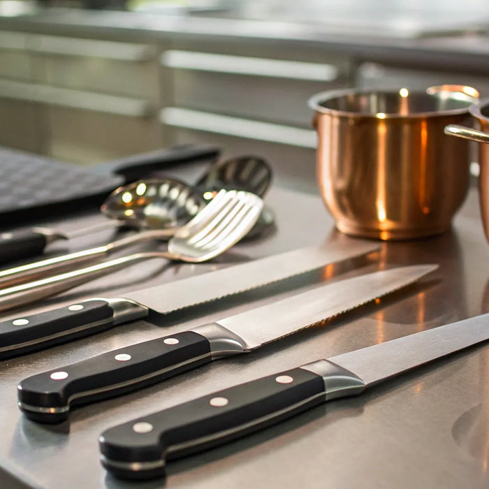 Essential kitchen tools and utensils.