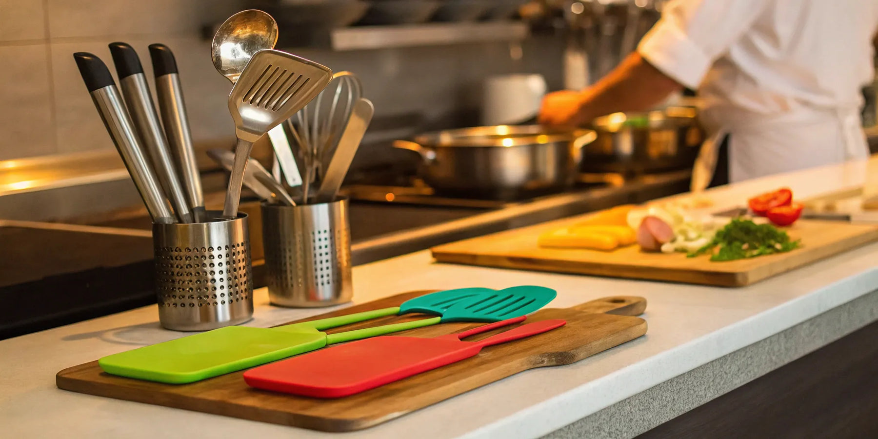 Essential restaurant smallwares for food prep and service.