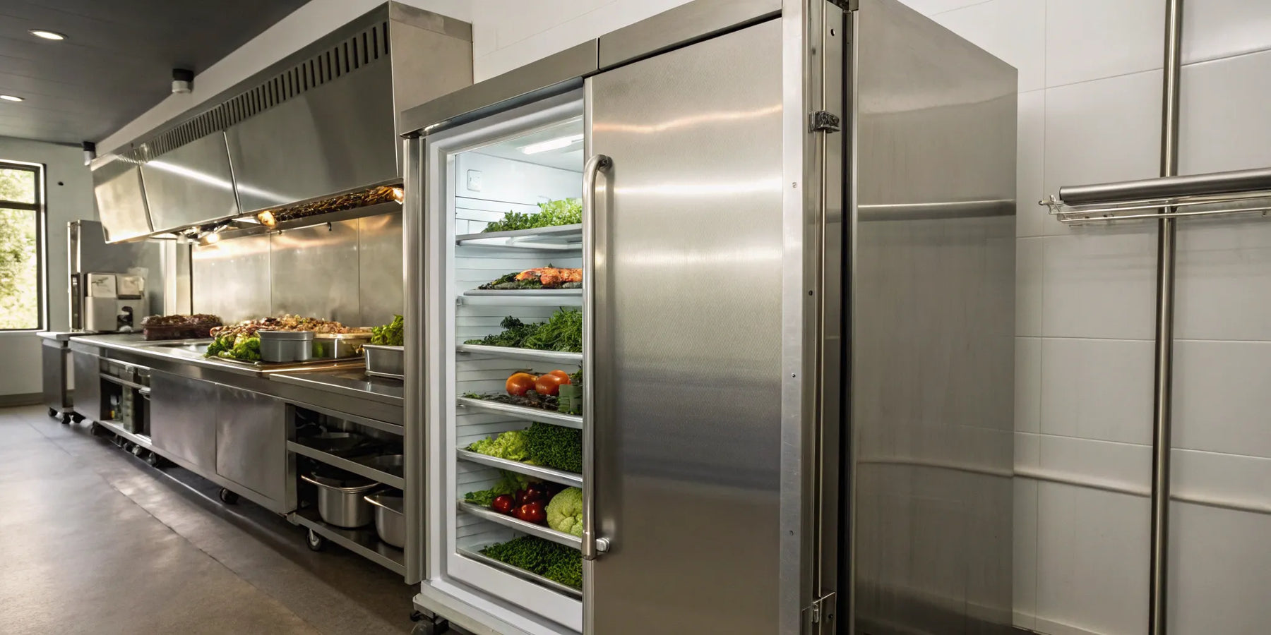 Stainless steel freezer on sale for restaurant.