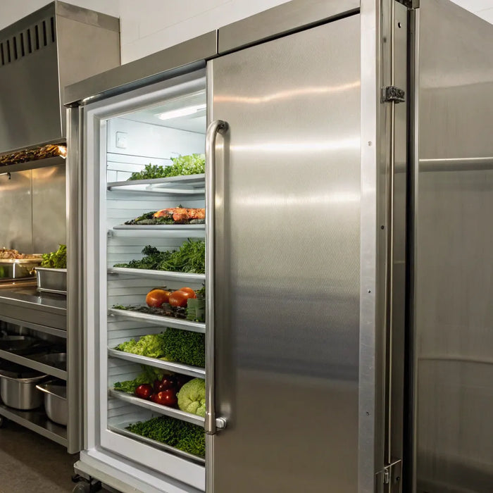 Stainless steel freezer on sale for restaurant.