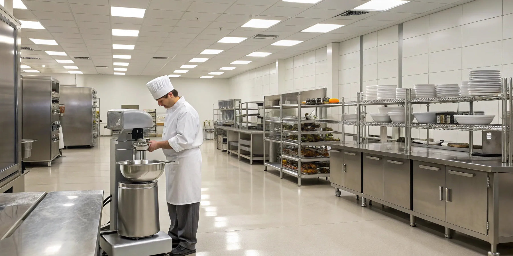 Commercial kitchen mixer for catering suppliers.