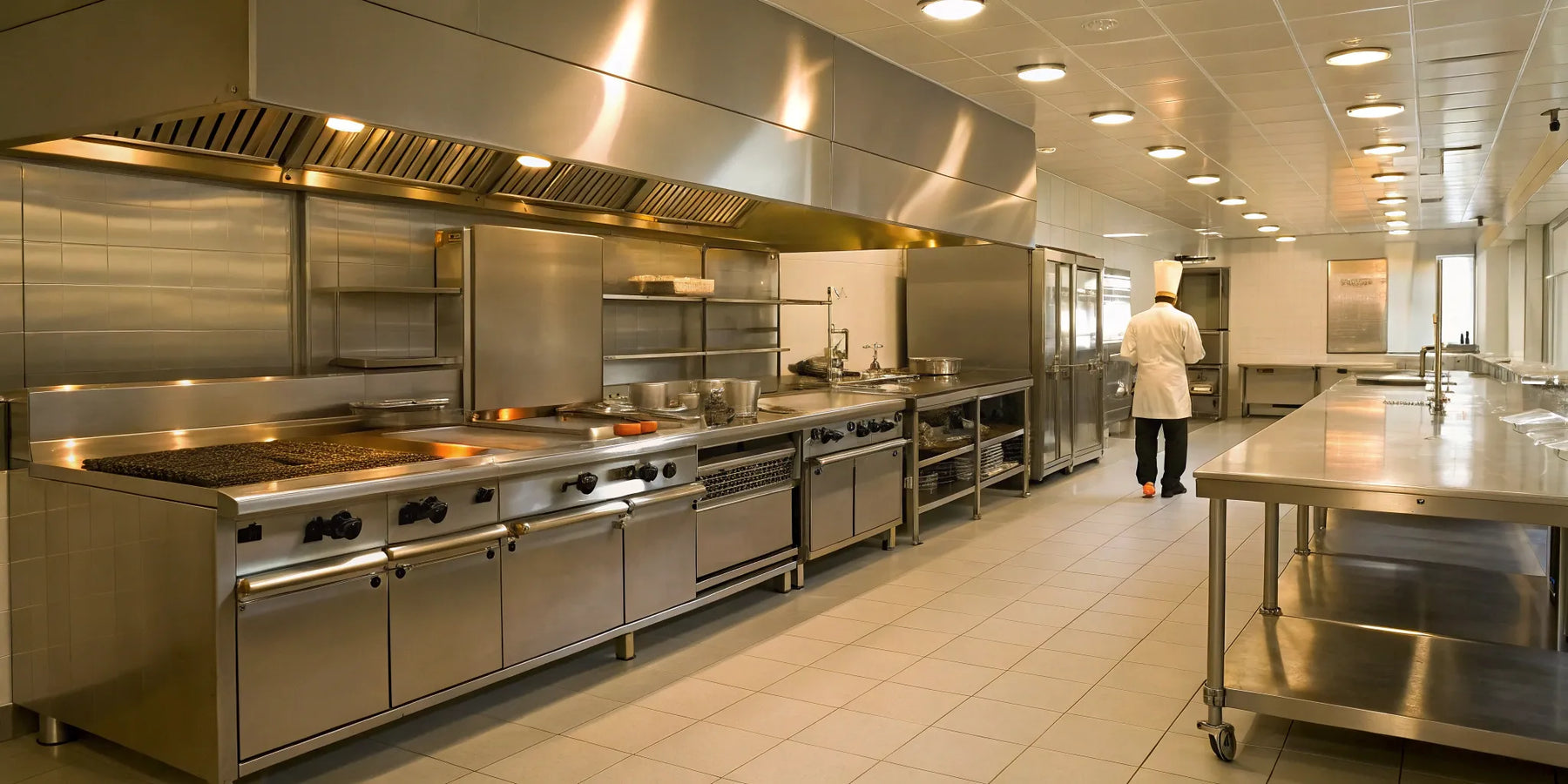 Lease commercial kitchen equipment. Stainless steel appliances.