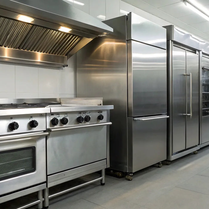 NSF/ANSI Standard 2 compliant stainless steel kitchen appliances.