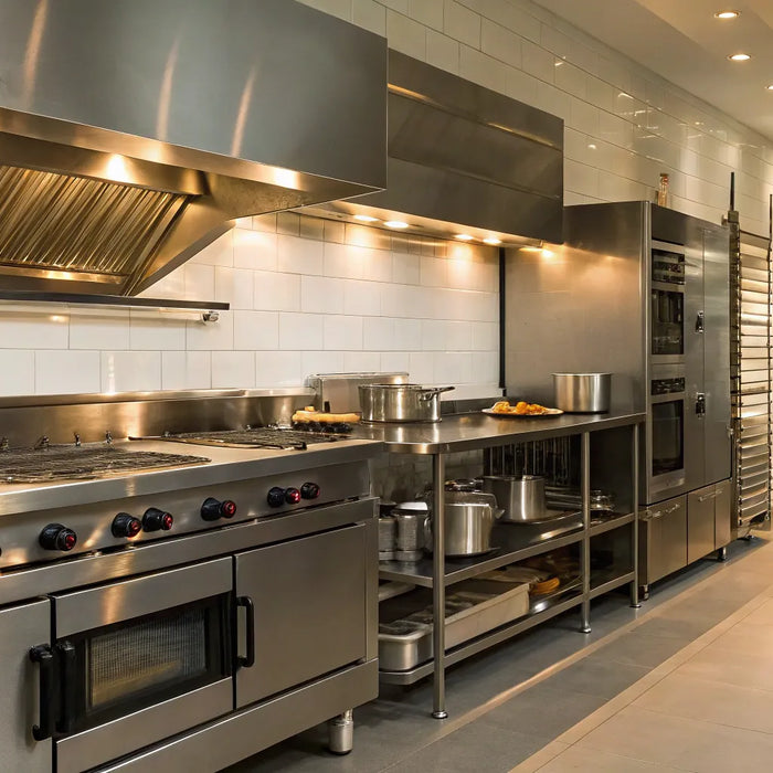 Essential restaurant appliances and equipment.