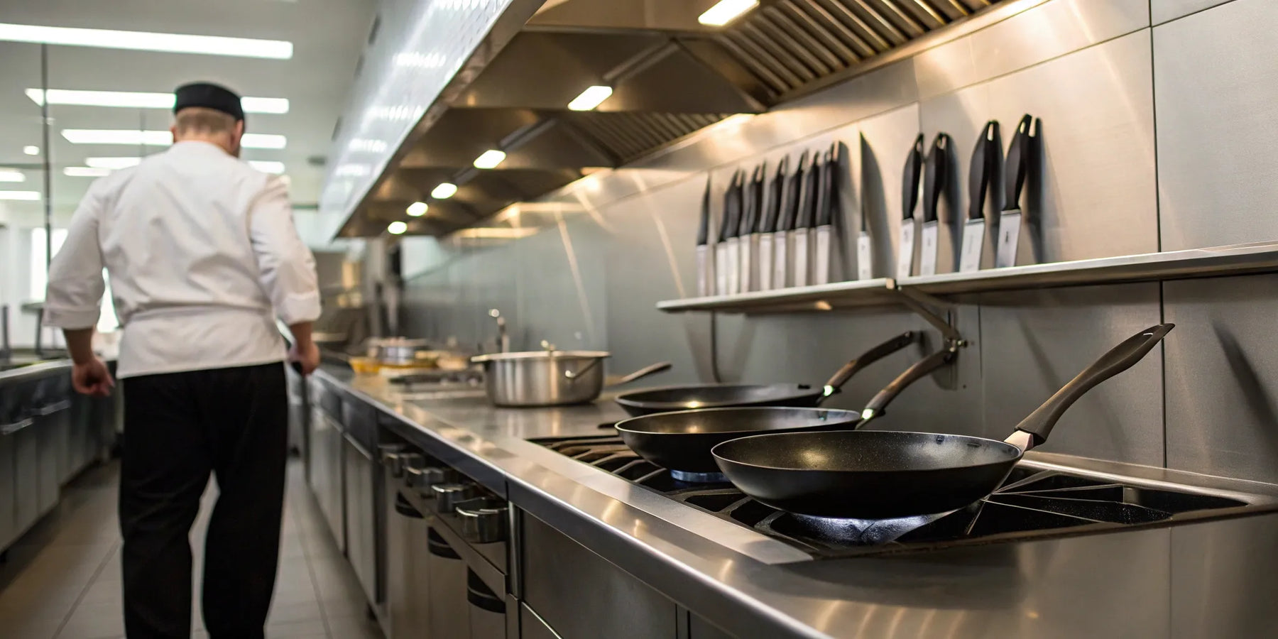 Chef in a professional kitchen with supplies from the Salem Cash and Carry CHEF'STORE.