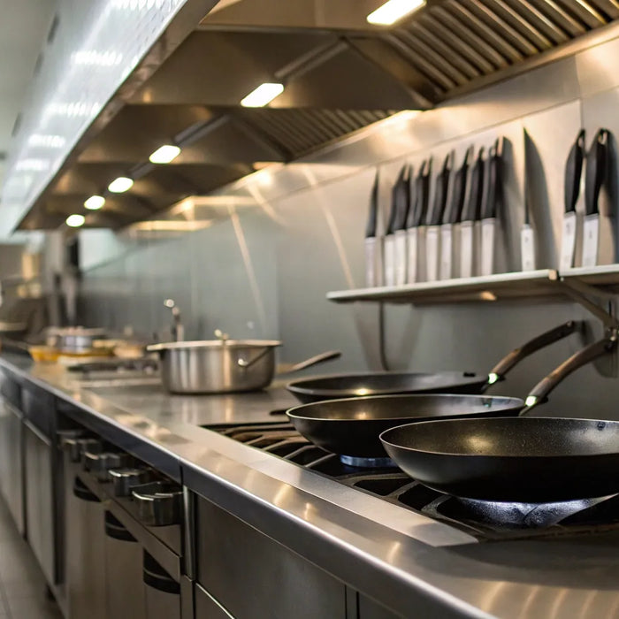 Chef in a professional kitchen with supplies from the Salem Cash and Carry CHEF'STORE.