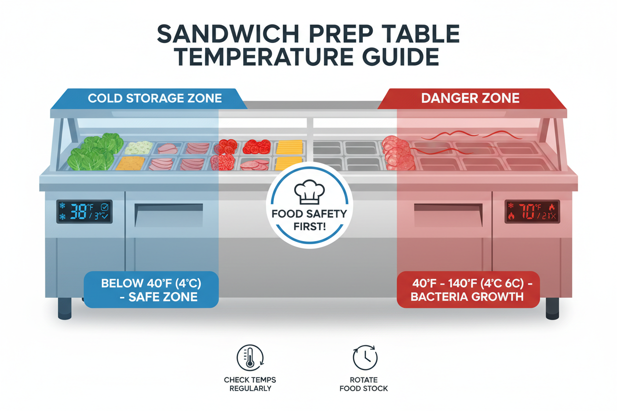 Sandwich Prep Table Temperature Food Safety