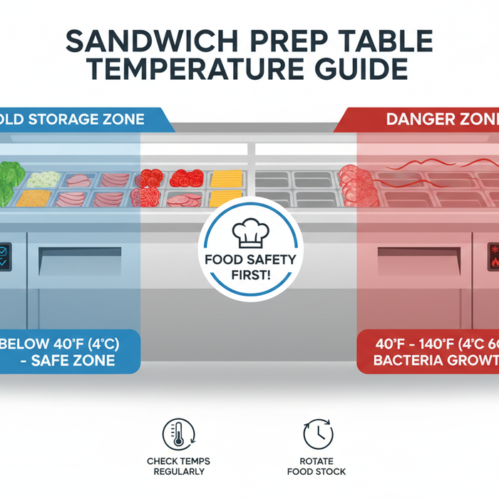 Sandwich Prep Table Temperature Food Safety