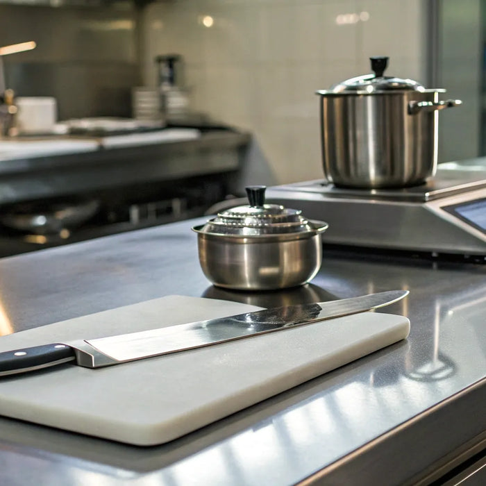 Commercial kitchen with stainless steel restaurant equipment in Seattle.