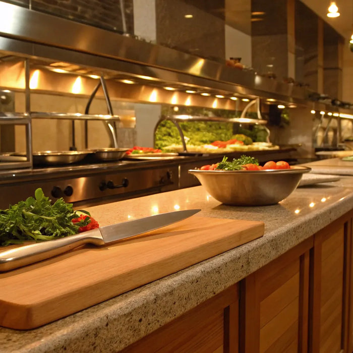 Buy essential restaurant equipment.