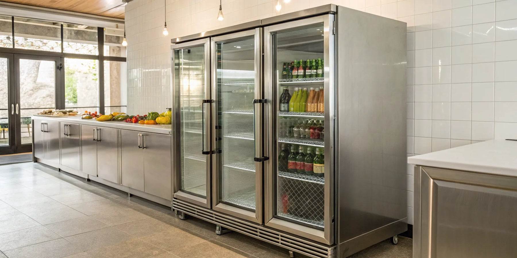 Used 3-door commercial cooler.