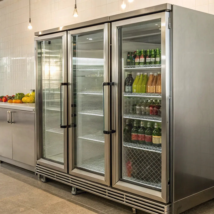 Used 3-door commercial cooler.