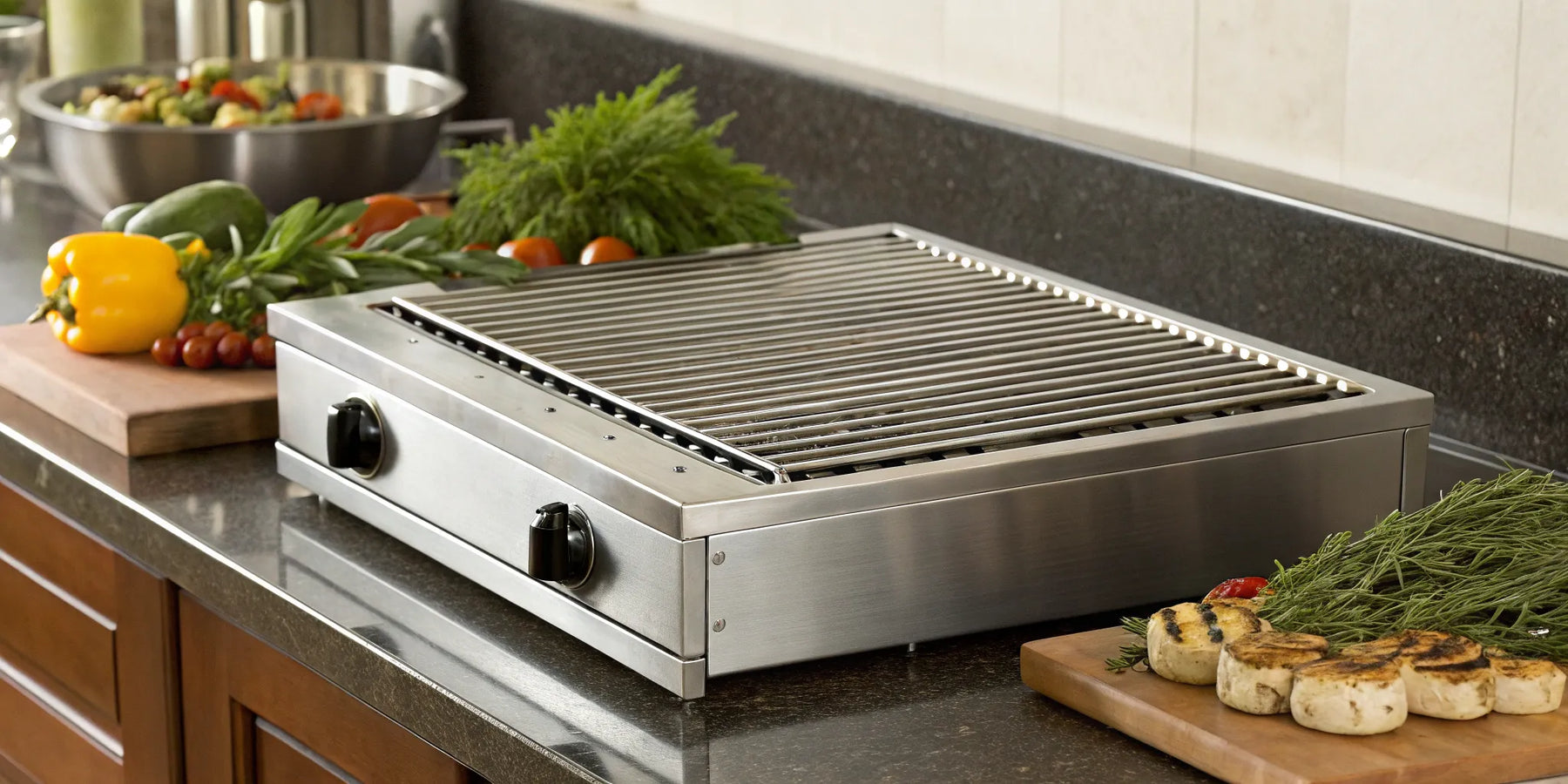 24-inch charbroiler ready for grilling.