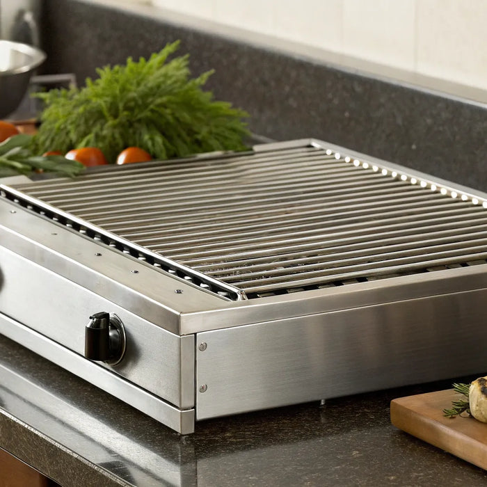 24-inch charbroiler ready for grilling.