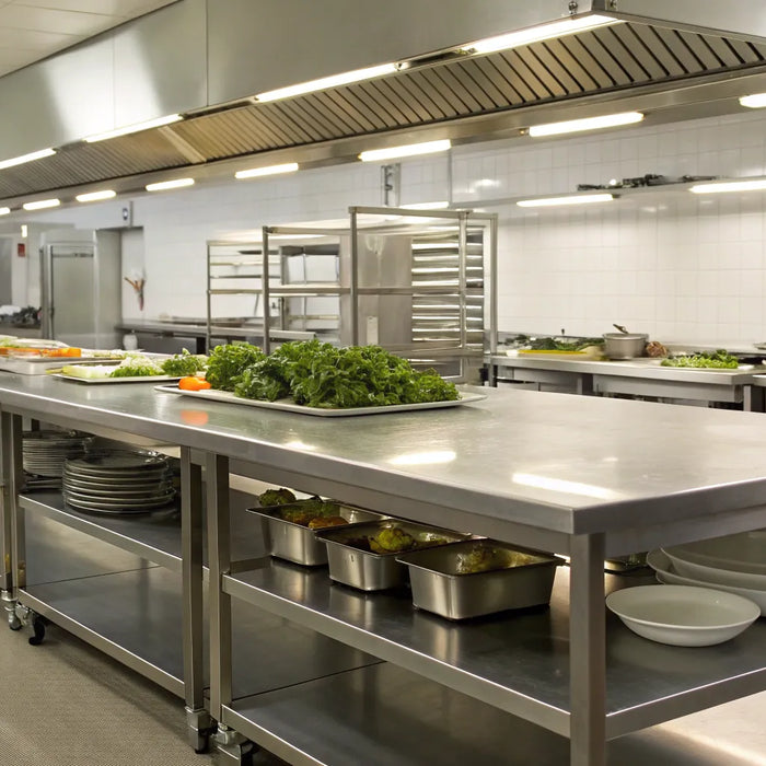 72x30 stainless steel table with undershelf.