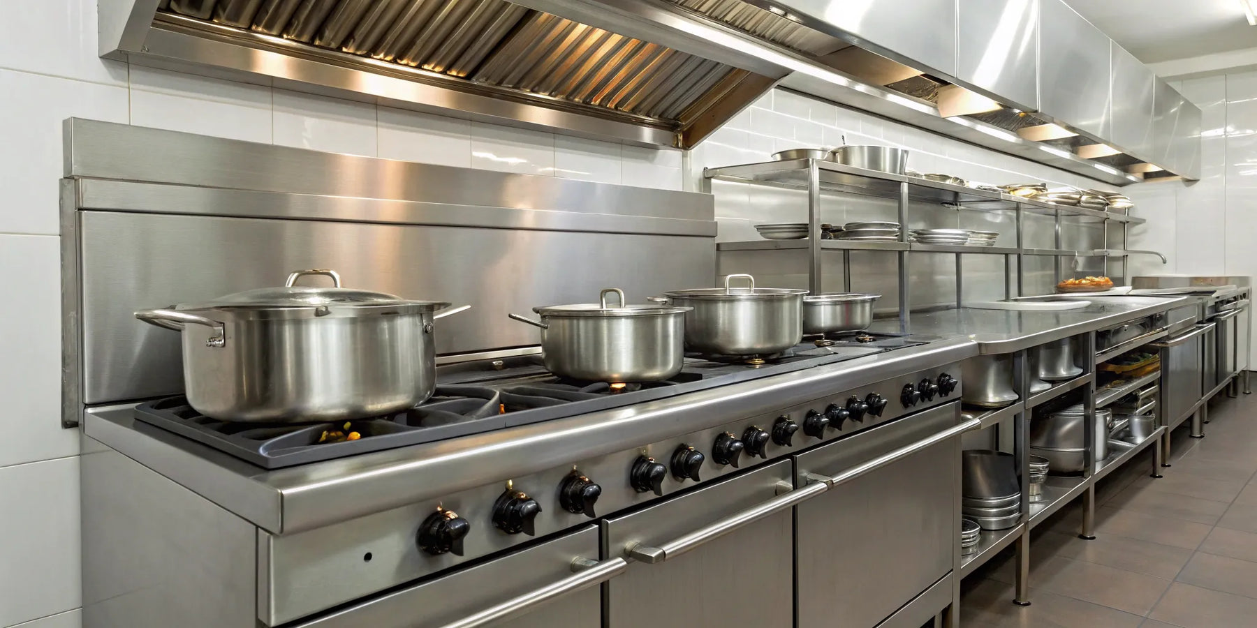 Essential stainless steel restaurant equipment.