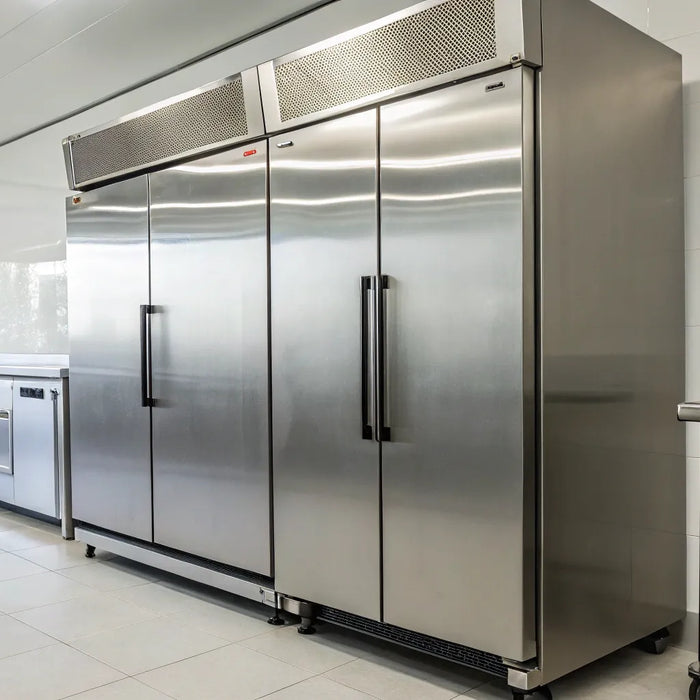A durable True commercial refrigerator with a stainless steel finish and spacious interior.