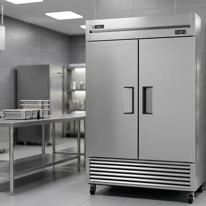 Commercial refrigerator in a professional kitchen