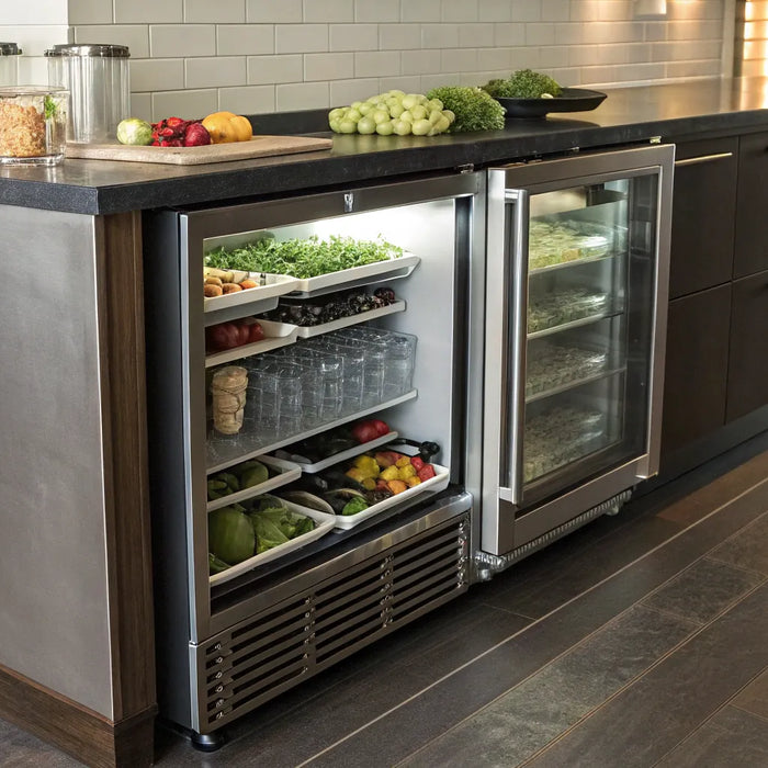 Under counter fridge & freezer.