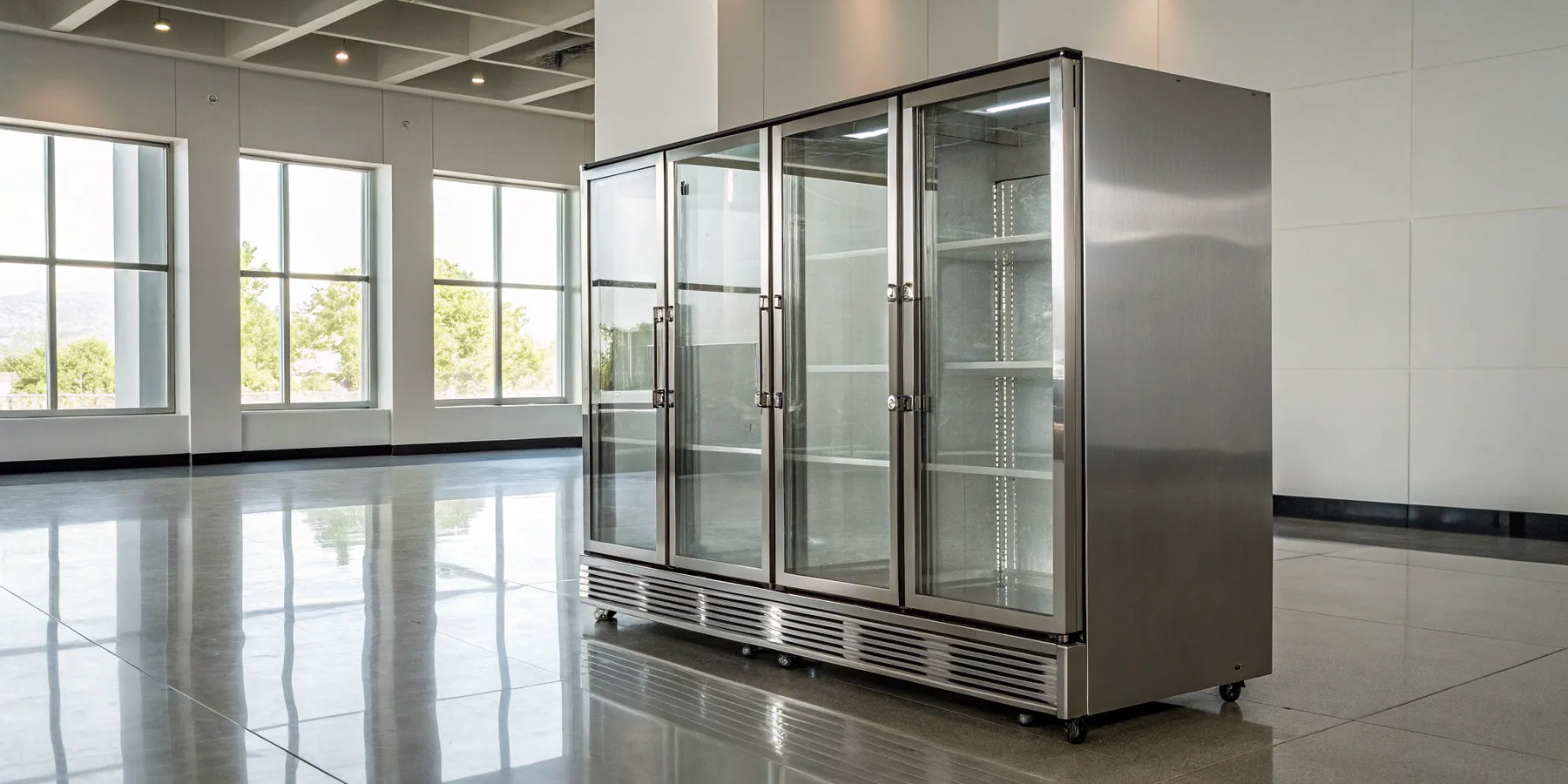 Used 3-door cooler for restaurant storage.