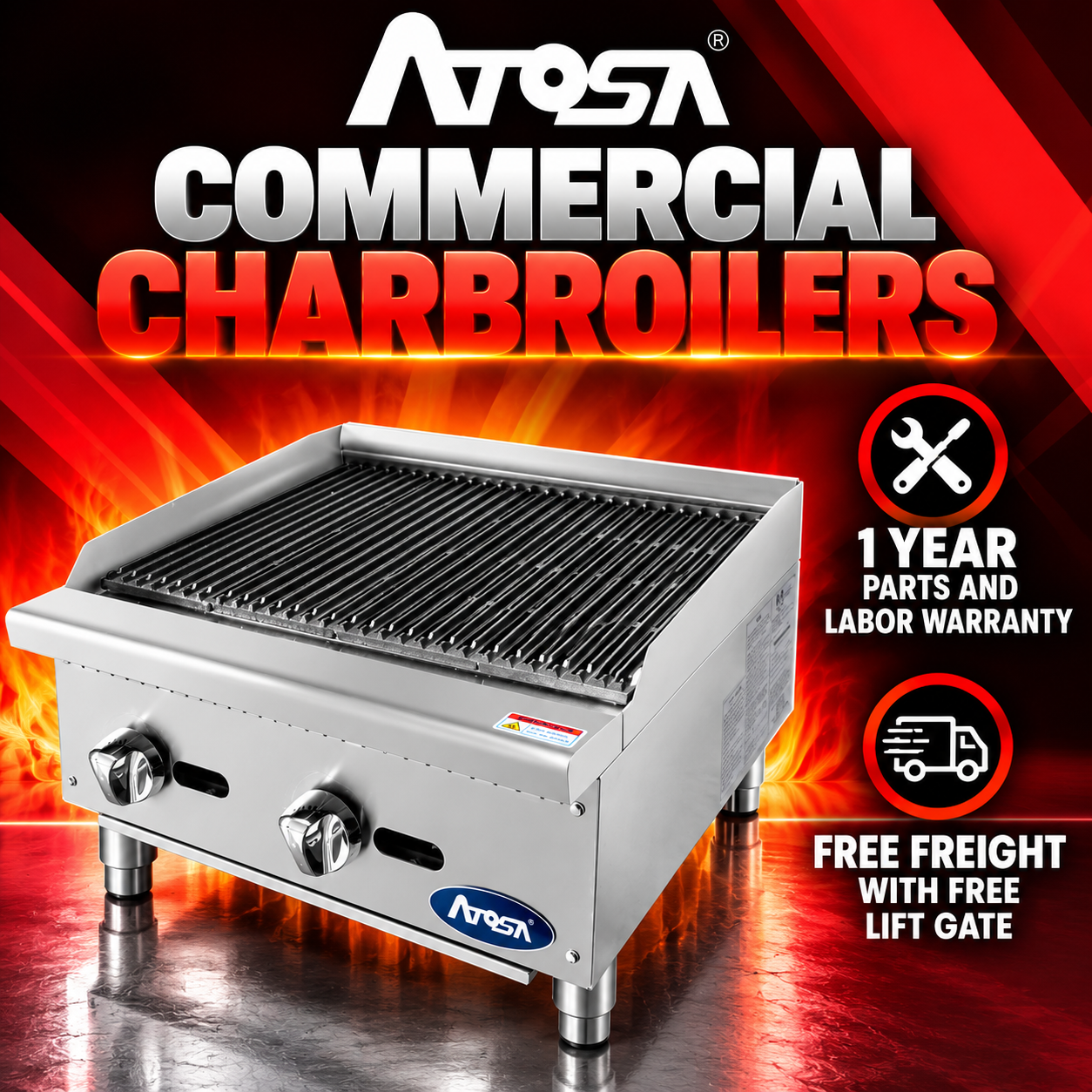 Commercial Charbroilers, Broilers & Hot Plates