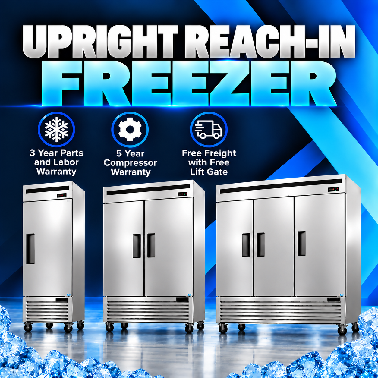 Upright Reach-In Freezer