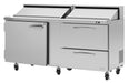 Turbo Air PST-72-D2L-N 73 inch Sandwich Prep Table