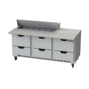 Beverage Air SPED72HC-12C-6 72-inch Sandwich Prep Table