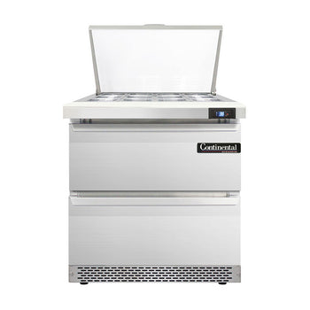 Continental Refrigerator D32N12M-FB-D 32-inch Mega Top Sandwich Prep Table