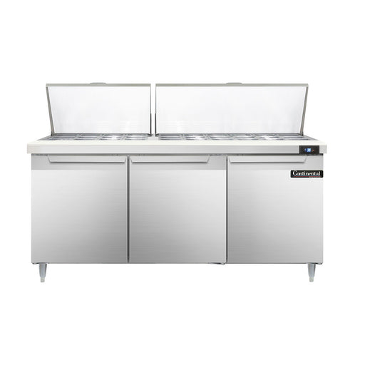 Continental Refrigerator D72N30M 72-inch Mega Top Sandwich Prep Table