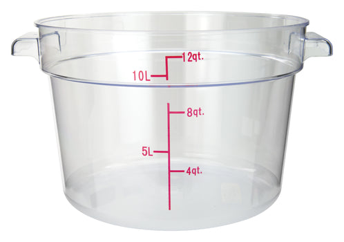 Winco PCRC-12 Round Food Storage Containers