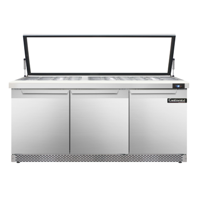 Continental Refrigerator SW72N30M-HGL-FB 72-inch Mega Top Sandwich Prep Table