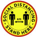 Winco PFD-12Y Social Distancing Floor Decal