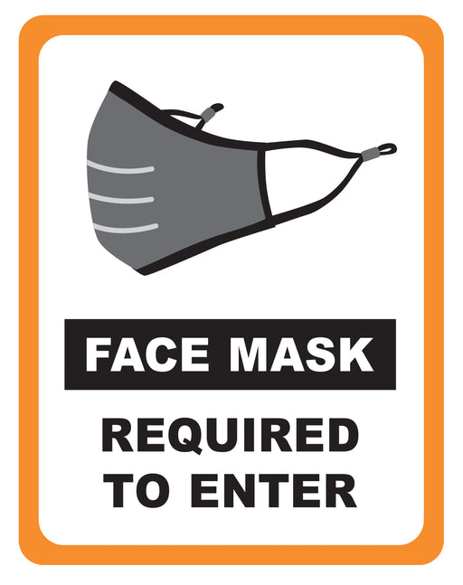 Winco WC-811 Face Mask Required Sign