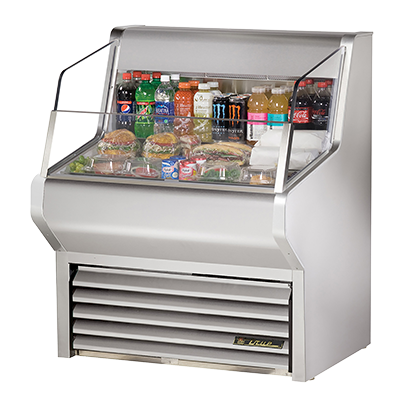 True THAC-36-S-LD 36 inch Open Refrigerated Display Merchandiser