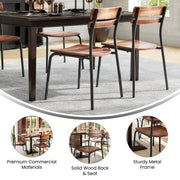 2 Pack Commercial Black Chairs