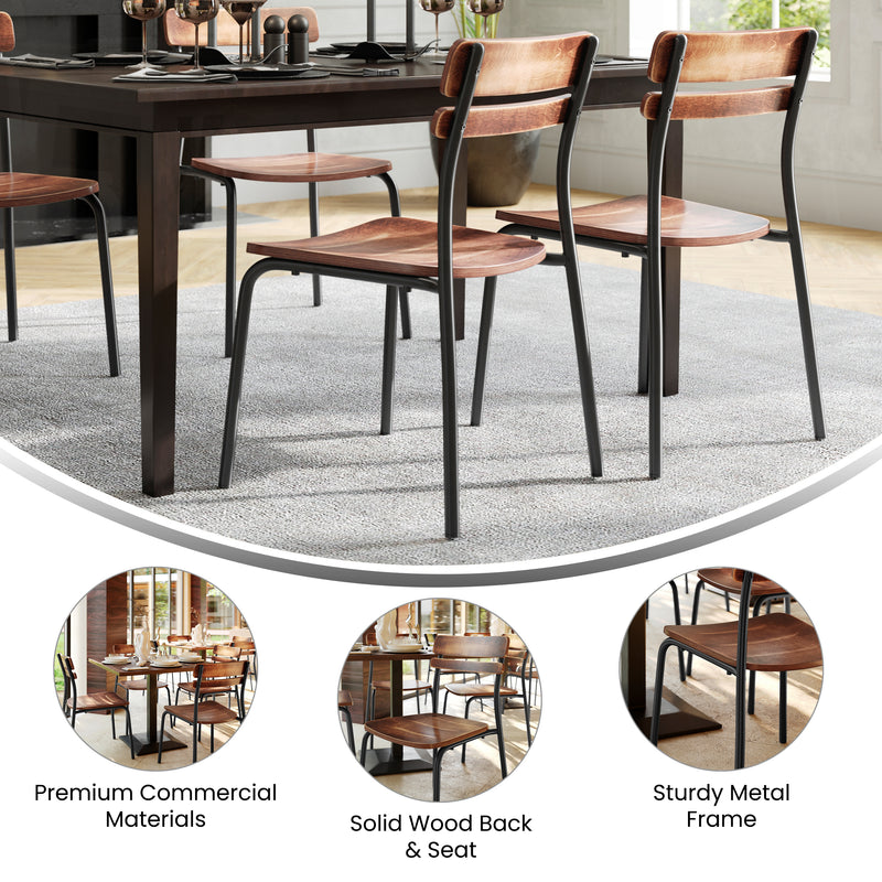 2 Pack Commercial Black Chairs