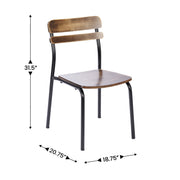 2 Pack Commercial Black Chairs