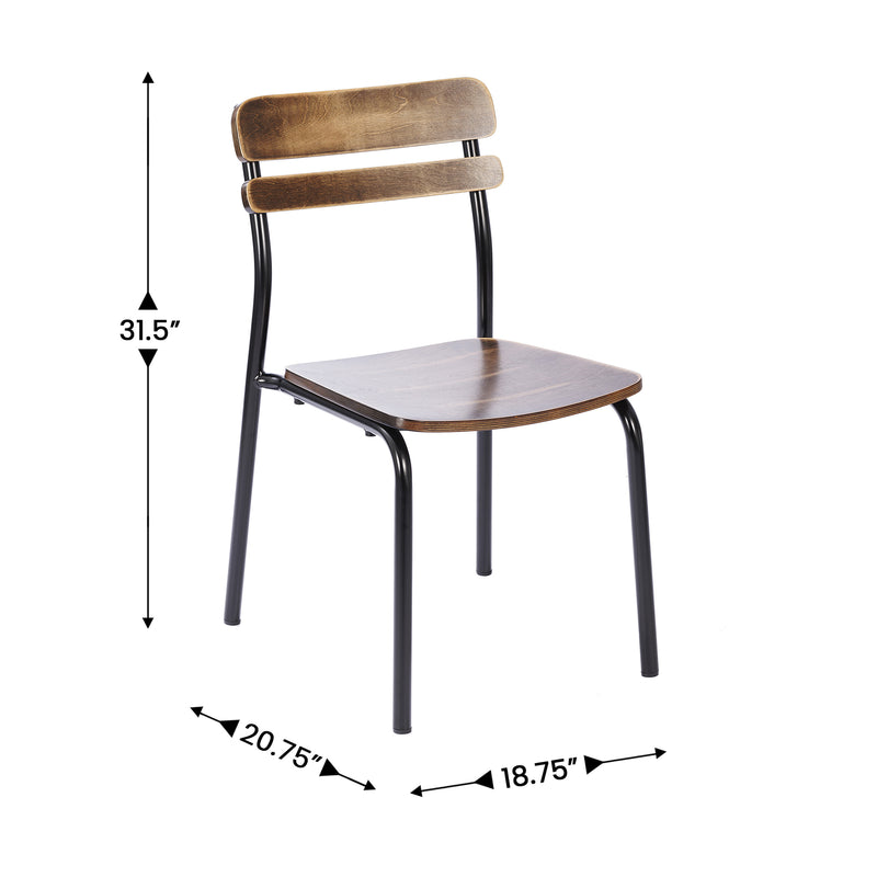 2 Pack Commercial Black Chairs