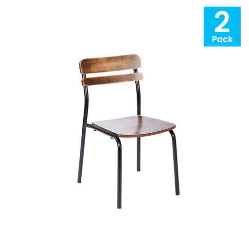 2 Pack Commercial Black Chairs