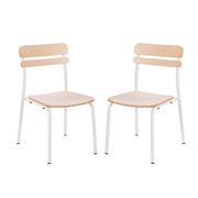 2 Pack Commercial White Chairs