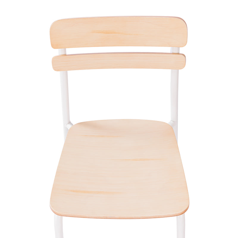 2 Pack Commercial White Chairs