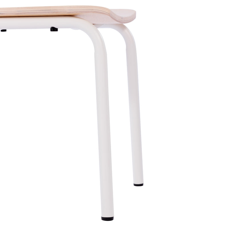 2 Pack Commercial White Chairs