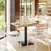 2 Pack Commercial White Chairs