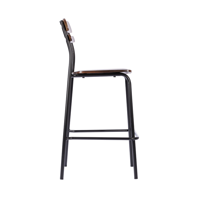 2PK Commercial Black Bar Stool