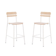 2PK Commercial White Bar Stool