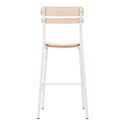 2PK Commercial White Bar Stool